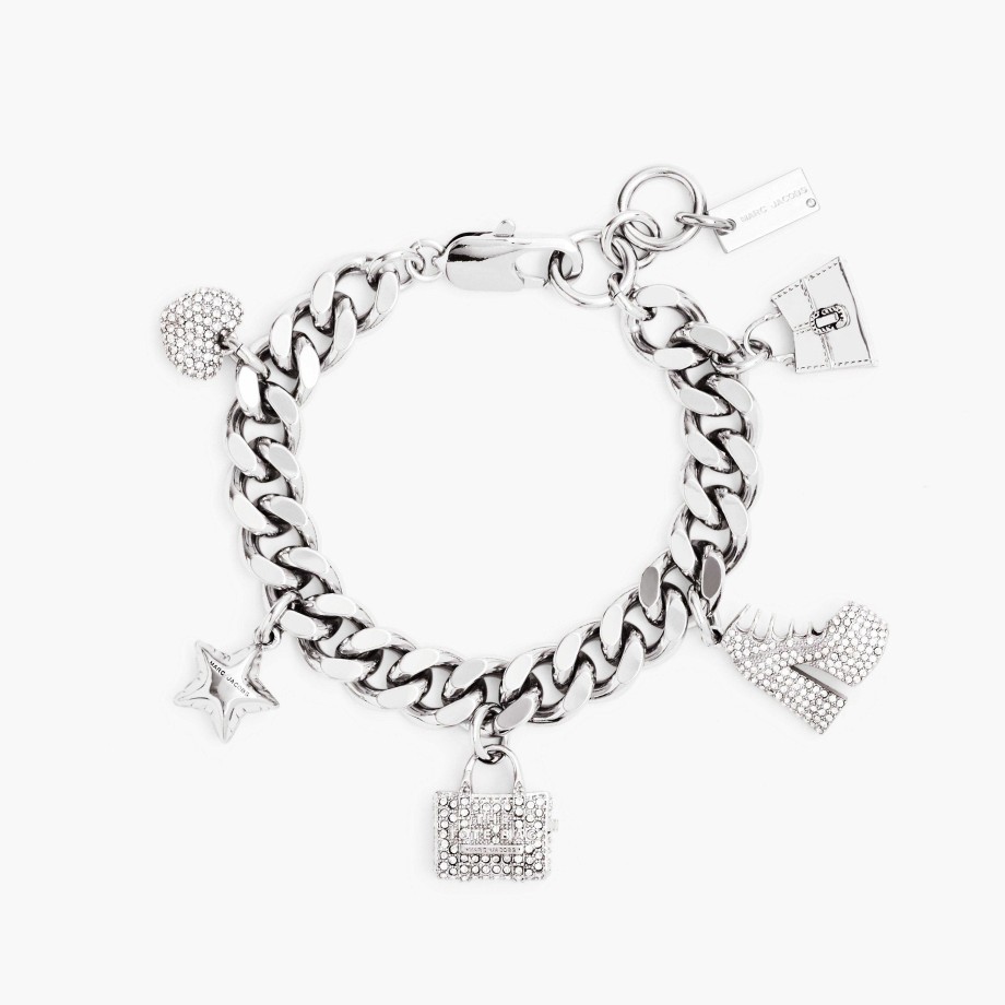 Bijoux Marc Jacobs | Le Bracelet A Breloques Mini-Icone Pave