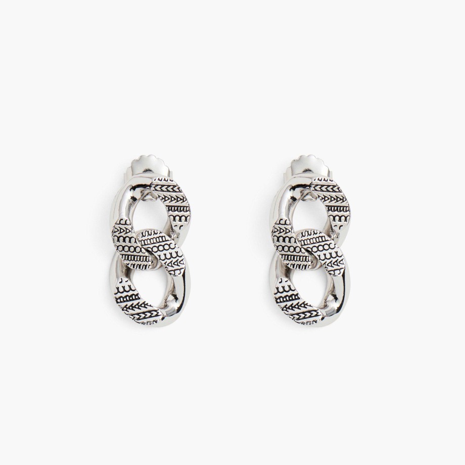 Bijoux Marc Jacobs | Les Boucles D'Oreilles A Maillons De Chaine Monogram